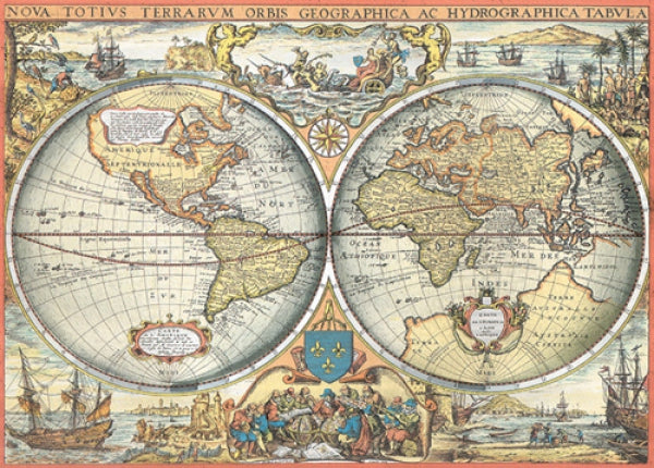 Map of the World Gold