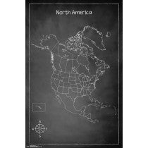 Chalk Map North America