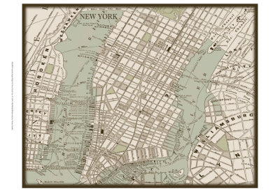 Sepia Map of NYC