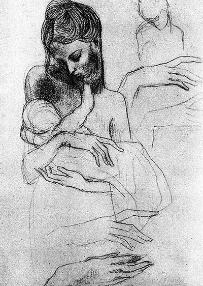Mother & Child and Four Studies of the Right Hand