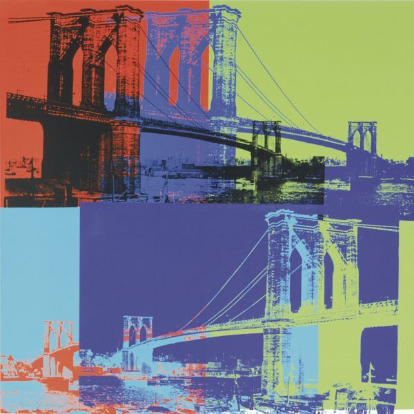 Brooklyn Bridge, 1983 (orange, blue, lime)