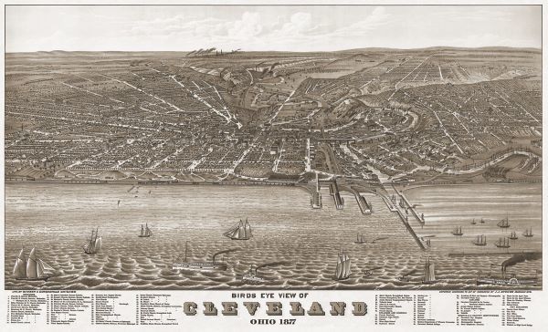 Birdâ€™s Eye View of Cleveland, Ohio, 1877