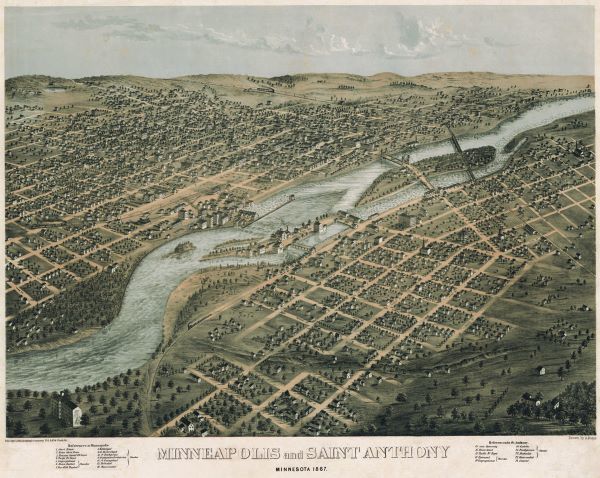Minneapolis and Saint Anthony, Minnesota, 1867