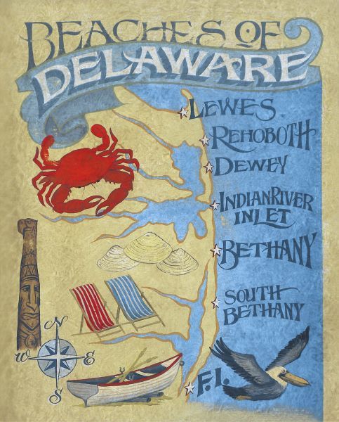 Delaware Beach Map