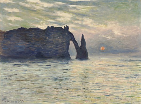 The Cliff, Etretat, Sunset, 1883