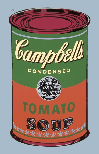 Colored Campbell's Soup Can, 1965 (green & red)