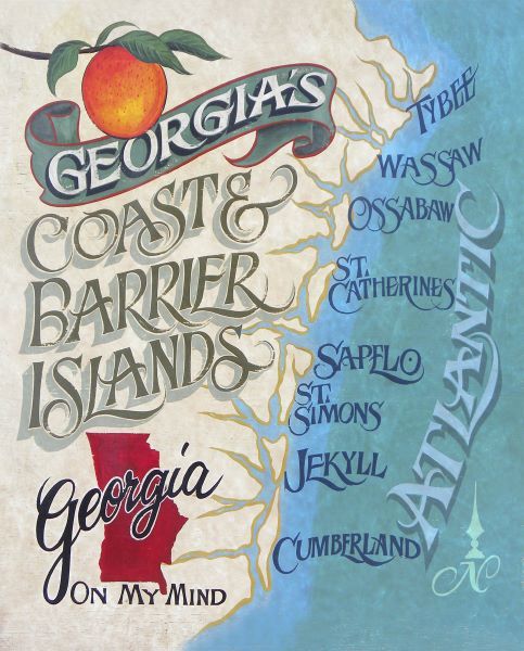 Georgia Coast Beach Map