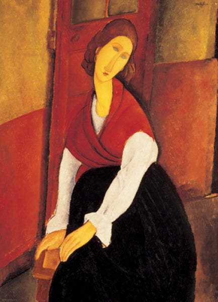 Jeanne Hebutern in a Red Shawl