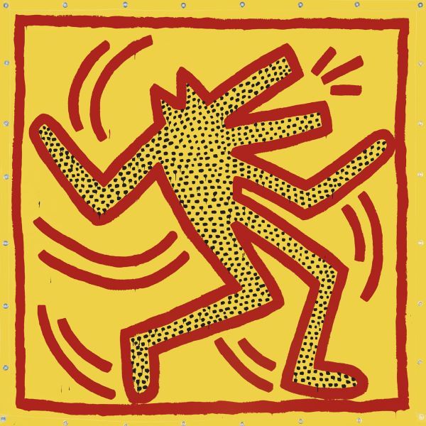 Untitled, 1982 (red dog on yellow)