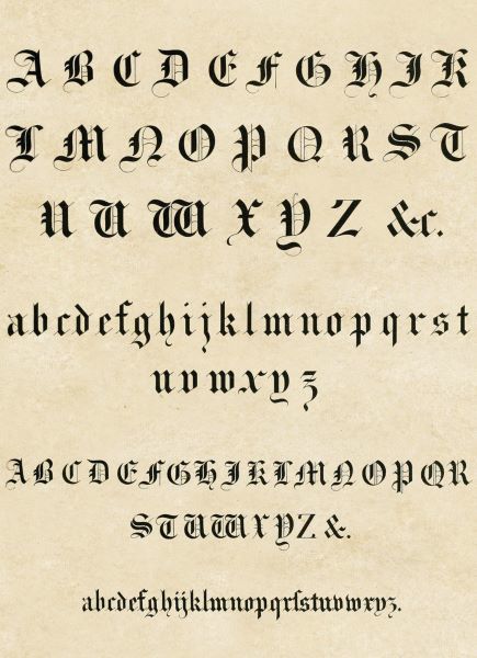 Old English Text Alphabet