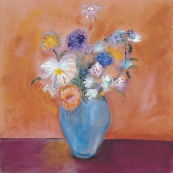 Blue Vase with Flowers