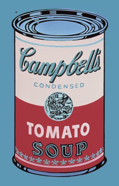 Colored Campbell's Soup Can, 1965 (pink & red)