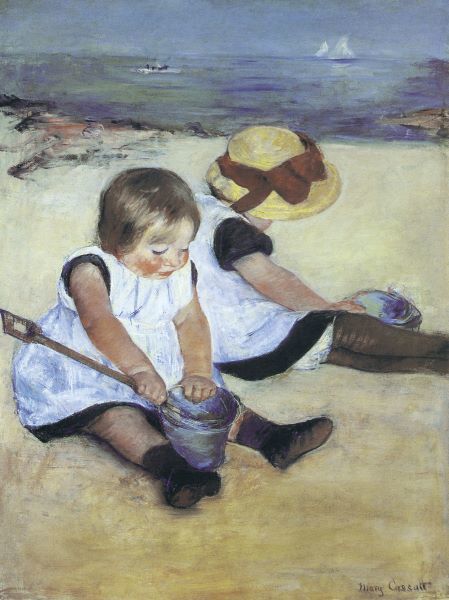 Children Playing on the Beach