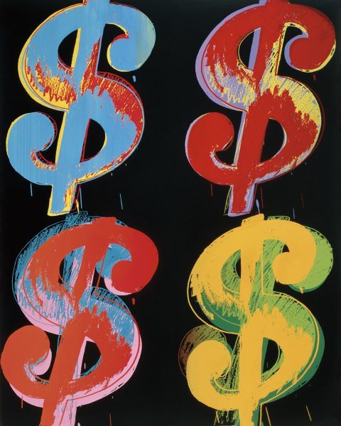$4, 1982 (blue, red, orange, yellow)
