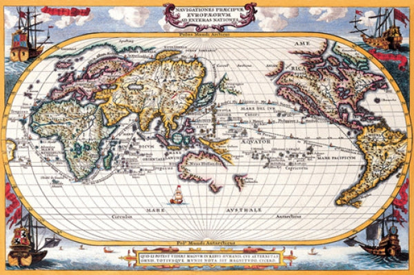 Antique Navigation Map, 1703