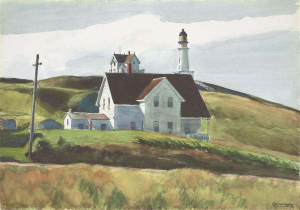 Hill and Houses, Cape Elizabeth, Maine, 1927