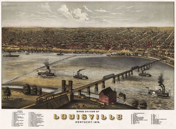 Birdâ€™s Eye View of Louisville, Kentucky, 1876