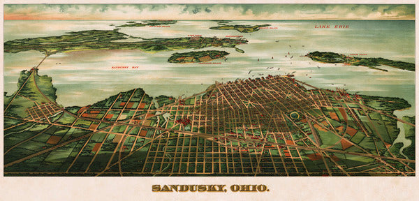 Birdâ€™s Eye View of Sandusky, Ohio, 1898