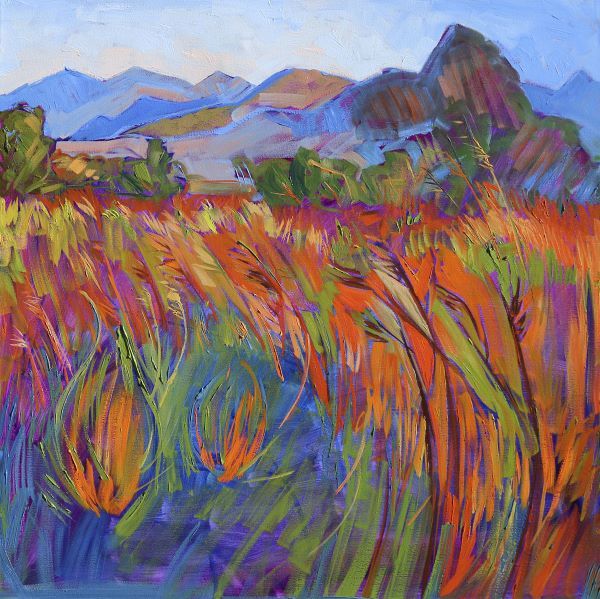 Scarlet Grass in Triptych (right)