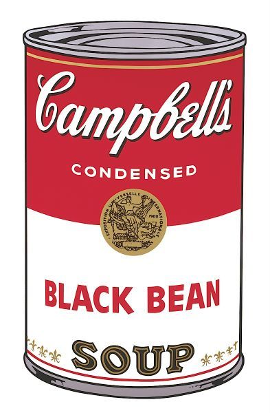 Campbell's Soup I:  Black Bean, 1968