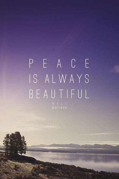 Peace Is Always Beautiful