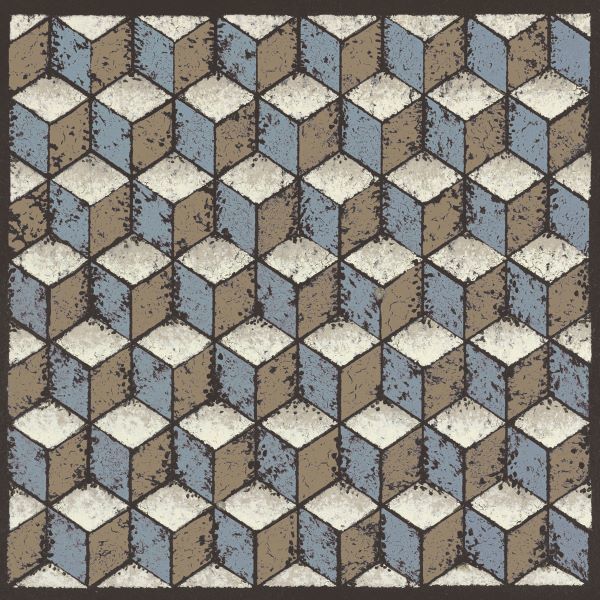 Tumbling Blocks (Blue)