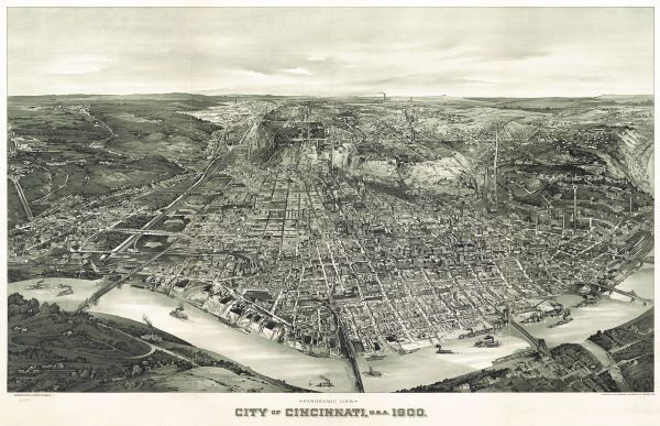 Panoramic View of the City of Cincinnati, Ohio, 1900