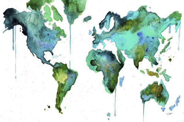 Watercolor Map No. 6