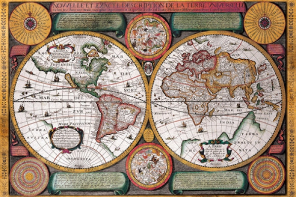 Antique Map - Terre Universelle, 1594