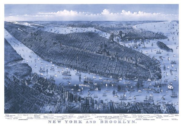 New York and Brooklyn, c. 1875