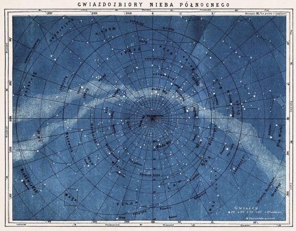 Astronomy Map Northern Constellations