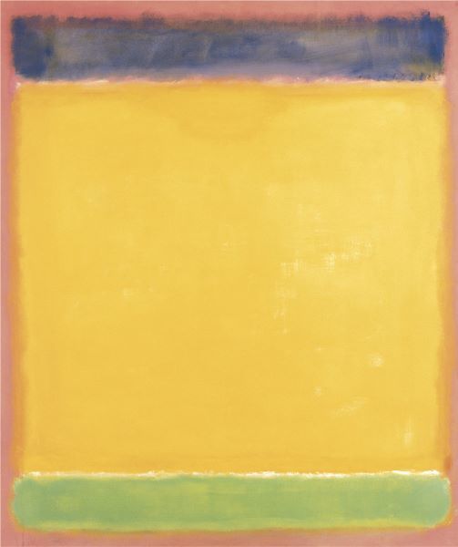 Untitled (Blue, Yellow, Green on Red), 1954