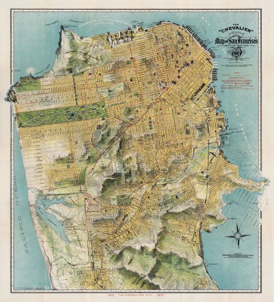 Map of San Francisco, California, 1912