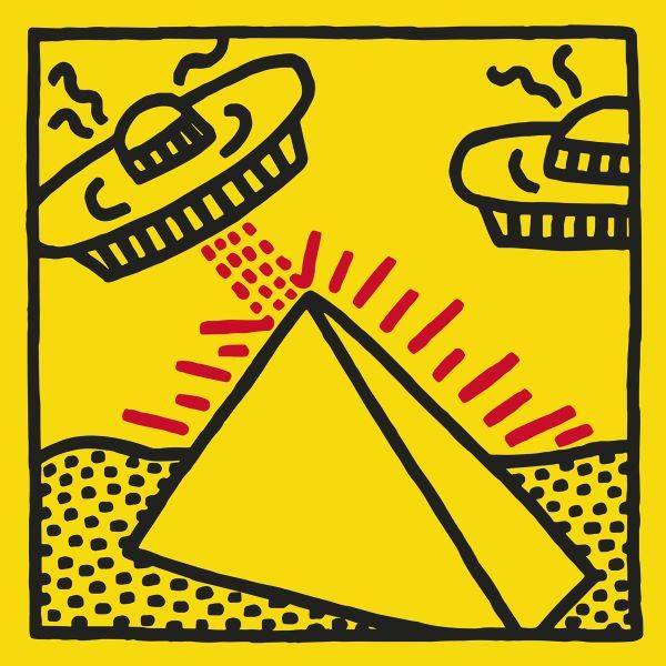 Untitled, 1984 (pyramid with UFOs)