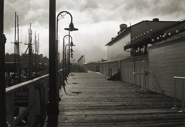 San Francisco Pier with Incoming Fog