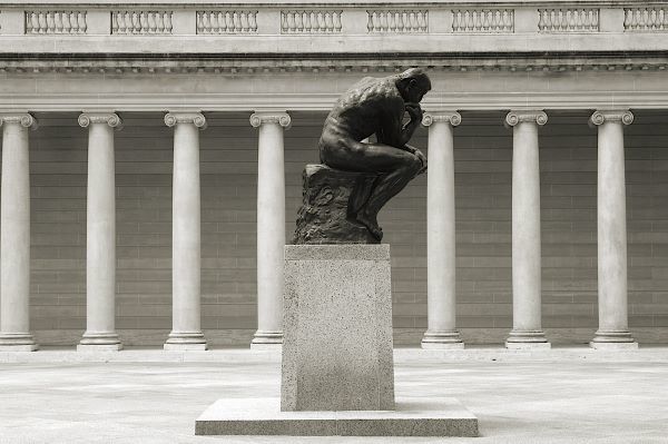 Rodin's Thinker in Profile