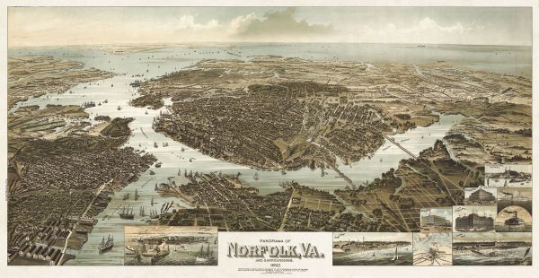 Panorama of Norfolk, Virginia, and Surroundings, 1892