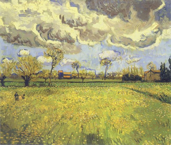 Meadow with Flowers under a Stormy Sky, 1888