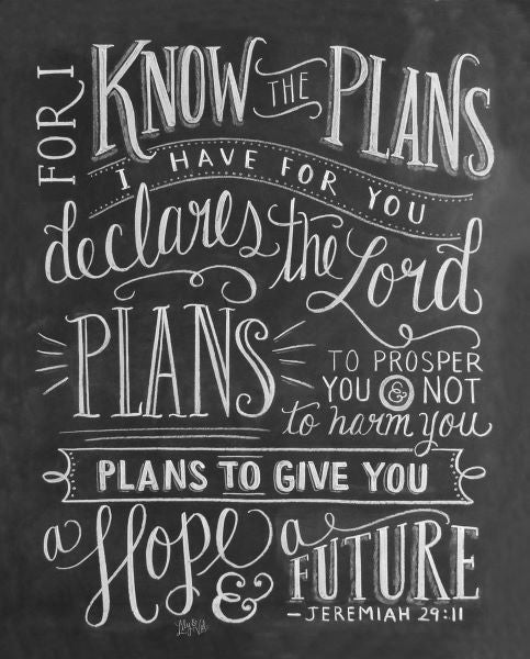 For I Know The Plans I Have For You Declares The Lord...