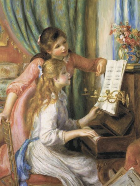 Two Young Girls at the Piano