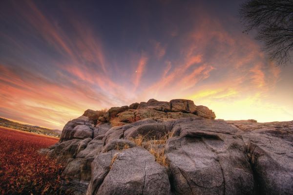 Rock Wall Sunset