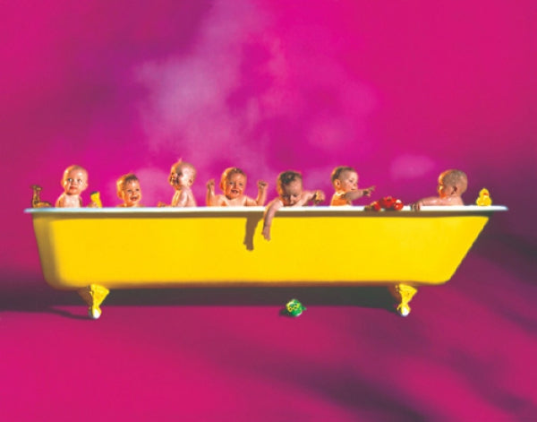 Babies In A Yellow Tub