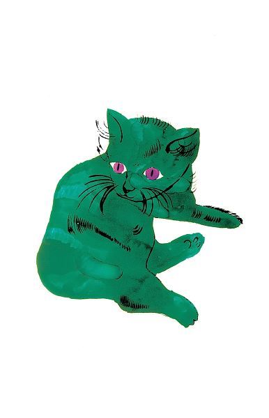 Cat From "25 Cats Named Sam and One Blue Pussy", c. 1954  (Green Cat)