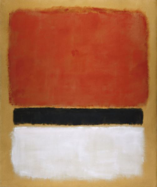 Untitled (Red, Black, White on Yellow), 1955