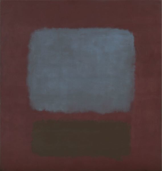 No. 37/No. 19 (Slate Blue and Brown on Plum), 1958
