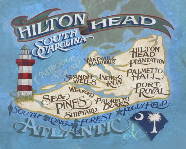 Hilton Head Island Beach Map