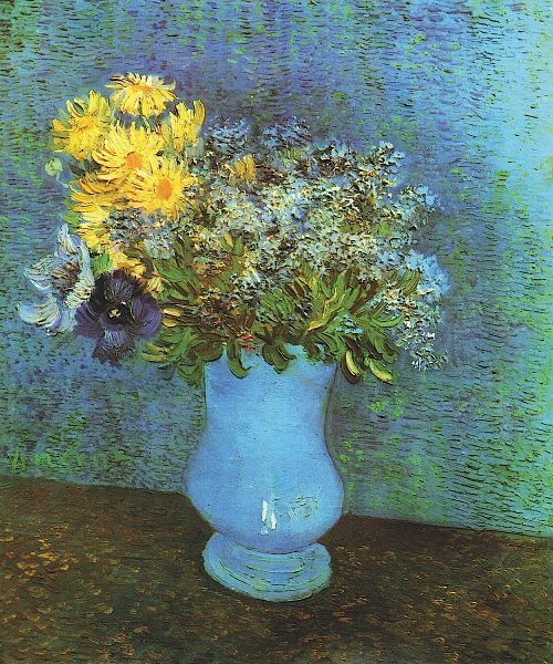 Vase with Lilacs, Daisies and Anemone