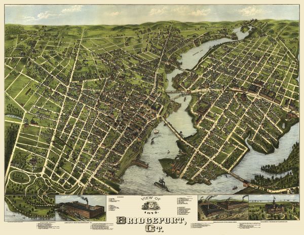 View of Bridgeport, Connecticut, 1875