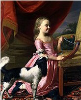 Young Lady with a Bird & Dog